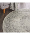 Nourison TRANQUIL Area Rug Nourison Tranquil Round Area Rug TRA05-Ivory/Grey