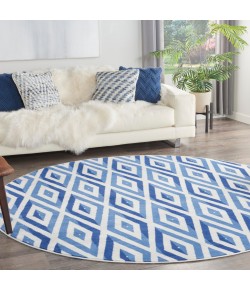Nourison Whimsicle - Whs04 Ivory Blue Area Rug 8 ft. X Round