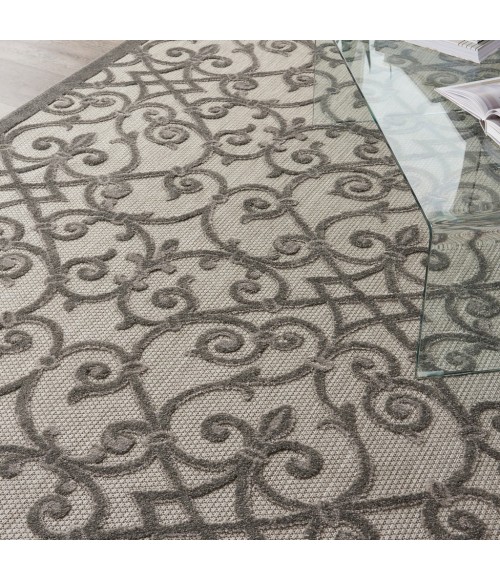 Nourison Aloha Area Rug ALH21-Grey/Charcoal