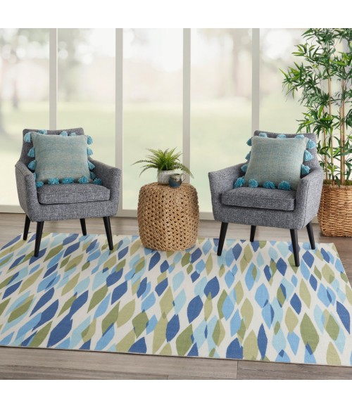 Nourison SUN N' SHADE Area Rug Waverly Sun N' Shade Square Area Rug SND01-Seaglass