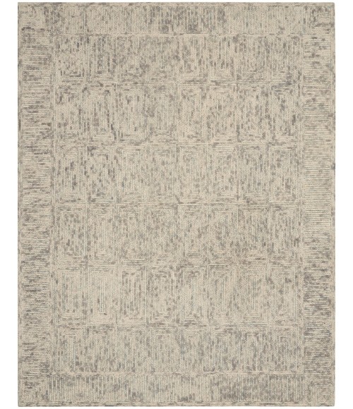 Nourison Vail Ivory Grey Teal VAI04 7 ft. 9 in. X 9 ft. 9 in. Rect. Rug