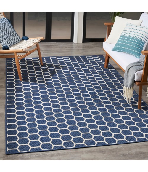 Nourison Twist Reversible Navy TWS01 5 ft. X 7 ft. Rect. Rug