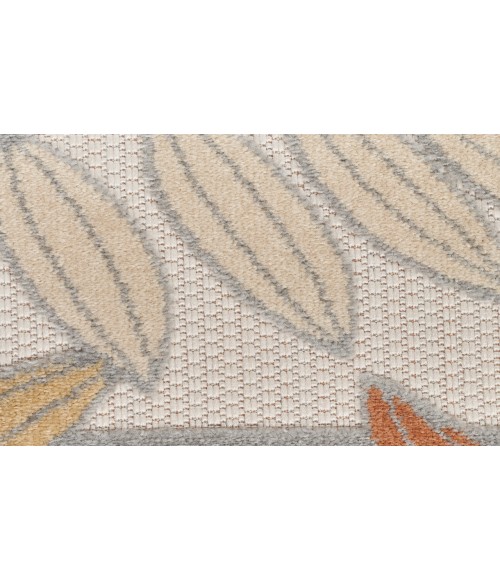 Nourison Aloha Blue Mocha ALH18 2 ft. X 6 ft. Rectangle Rug