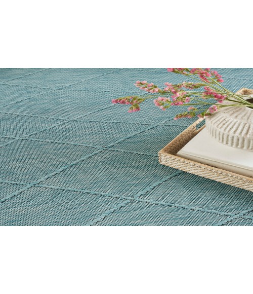 Nourison Practical Solutions Aqua PSL01 7 ft. X 10 ft. Rectangle Rug