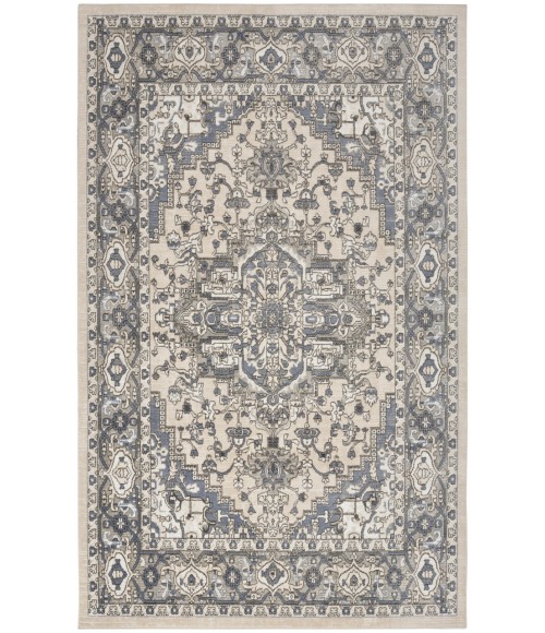 Nourison Concerto Ivory Blue Rug CNC05 8 ft. 10 in. X 11 ft. 10 in. Rectangle - Rugs Town Nourison Concerto Ivory Blue CNC05 8 ft. 10 in. X 11 ft. 10 in. Rectangle Rug