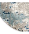 Nourison Quarry Ivory Grey Blue QUA01 5 ft. X 8 ft. Oval Rug