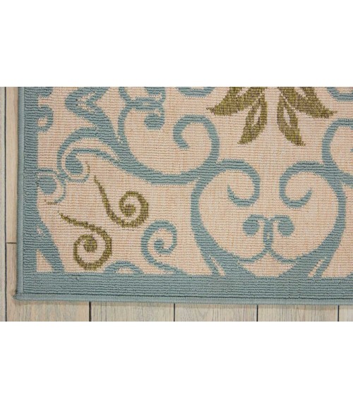 Nourison Caribbean Area Rug CRB02 Ivory/Blue