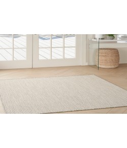 Nourison Courtyard Ivory/Silver COU01 5 ft. Square Rug