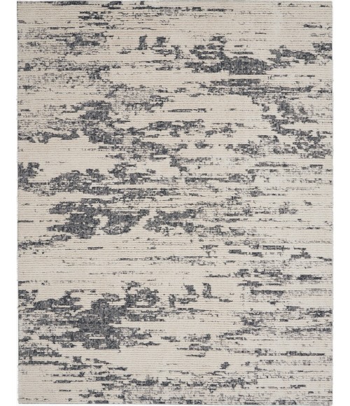 Nourison TEXTURED CONTEMPORARY Area Rug Nourison Textured Contemporary Area Rug TEC03-Ivory Blue