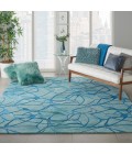 Nourison Symmetry Area Rug SMM05-Aqua Blue