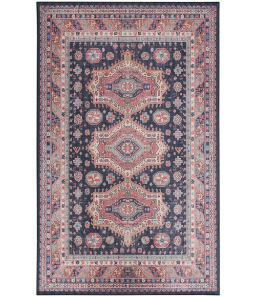Nourison Vintage Home Navy Rug VNH03 5 ft. X 7 ft. Rectangle - Rugs Town Nourison Vintage Home Navy VNH03 5 ft. X 7 ft. Rectangle Rug