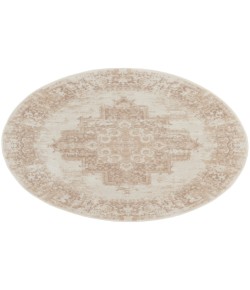 Nourison Grafix Ivory Beige GRF14 5 ft. 3 in. Round Rug