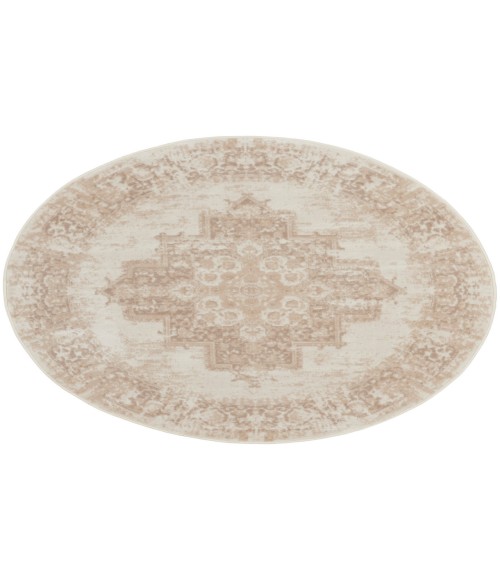 Nourison Grafix Ivory Beige GRF14 5 ft. 3 in. Round Rug