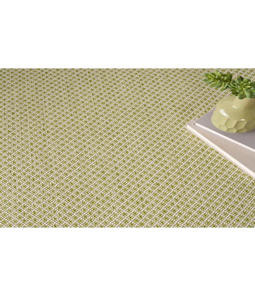 Nourison Courtyard Ivory Green COU01 8 ft. Round Rug