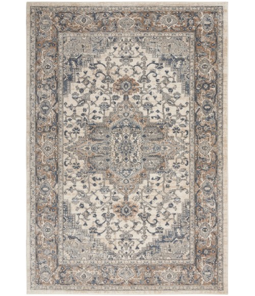 Nourison Quarry Ivory Grey QUA05 5 ft. X 7 ft. Rect. Rug
