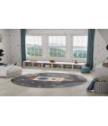 Nourison Astra Machine Washable Sky Blue ASW06 7 ft. 10 in. Round Rug