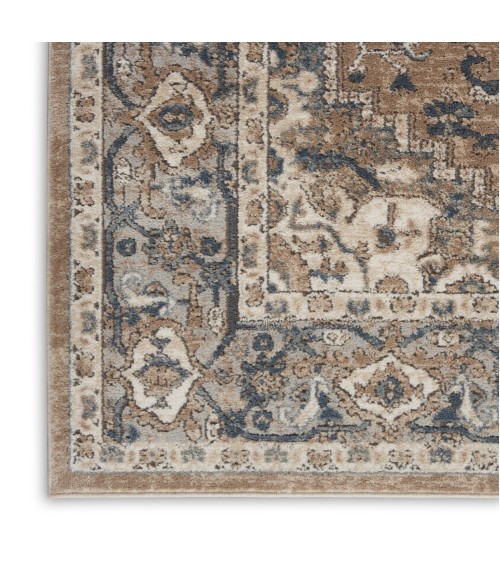 Nourison Quarry Beige Grey QUA05 8 ft. X Square Rug