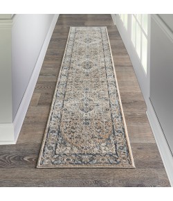Nourison Quarry - Qua05 Beige Grey Area Rug 2 ft. 2 in. X 12 ft. Runner