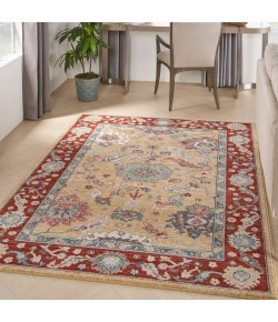 Nourison Parisa - Psa07 Gold Brick Area Rug 5 ft. 3 in. X 7 ft. 5 in. Rectangle