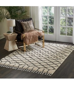 Nourison Moroccan Shag - Mrs01 Cream Area Rug 5 ft. 3 X 7 ft. 11 Rectangle