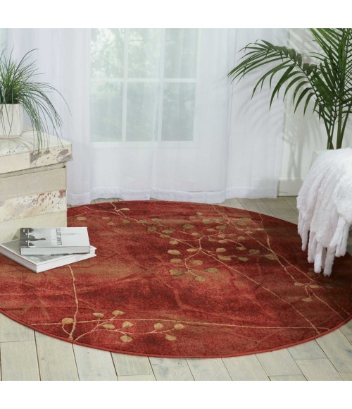 Nourison Somerset Round Area Rug ST74-Flame