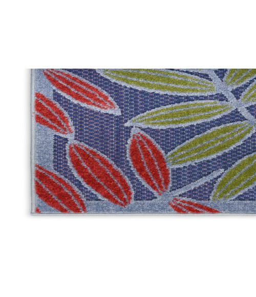 Nourison Aloha Navy Multicolor ALH18 2 ft. 8 in. X 4 ft. Rectangle Rug