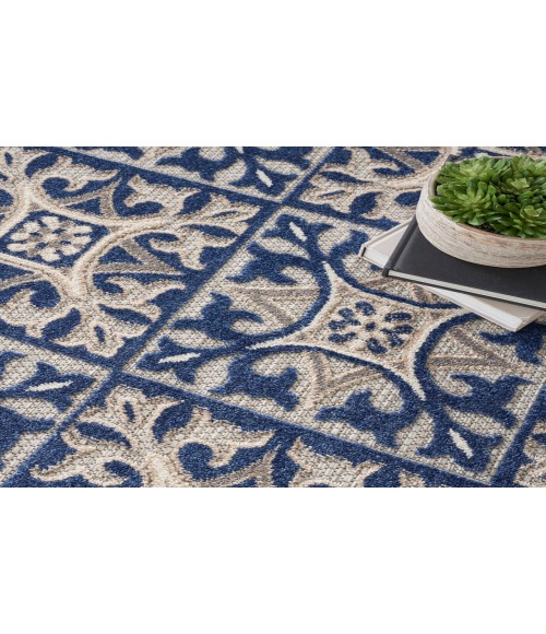 Nourison Aloha Blue ALH34 7’10” Round Rug