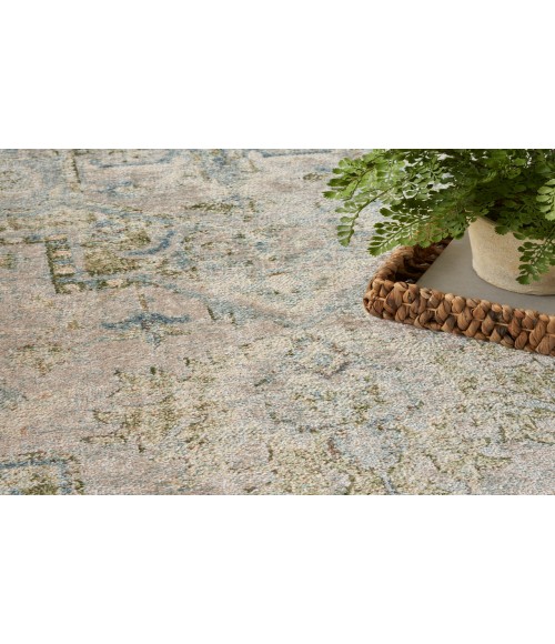 Nourison Astra Machine Washable Blue Green ASW12 7 ft. 10 in. X 10 ft. Rectangle Rug