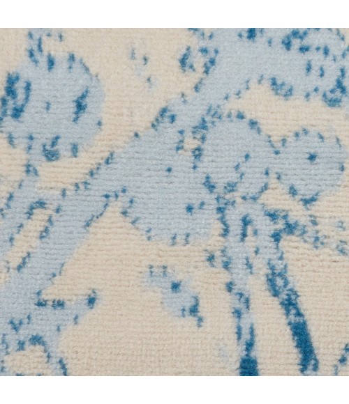 Nourison Jubilant Round Area Rug JUB12-Ivory/Blue