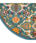 Nourison Allur Area Rug ALR03 Turquoise Ivory