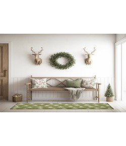 Nourison Accent Decor/Xmas Olive 173JP 2 ft. X 4 ft. 2 in. Rectangle Rug