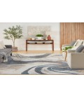 Nourison Astra Machine Washable Ivory Blue ASW15 7 ft. 10 in. X 10 ft. Rectangle Rug