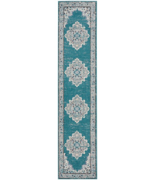 Nourison Passion Area Rug PSN03 Turquoise Grey