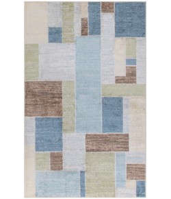 Nourison Astra Machine Washable Blue Green Multi ASW09 3 ft. 3 in. X 5 ft. Rectangle Rug