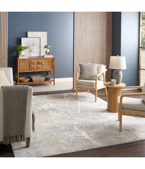 Nourison Splendid Beige Blue SLD02 7 ft. 10 in. X 9 ft. 10 in. Rect. Rug