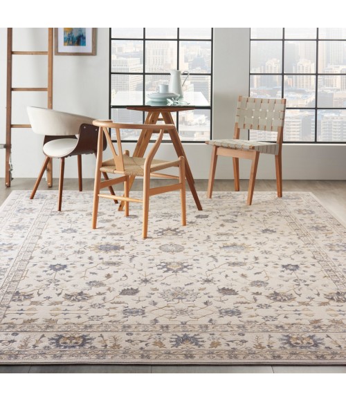 Nourison Sleek Textures Ivory Rug SLE09 7 ft. 10 in. X 10 ft. 6 in. Rect. - Rugs Town Nourison Sleek Textures Ivory SLE09 7 ft. 10 in. X 10 ft. 6 in. Rect. Rug