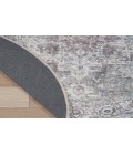 Nicole Curtis Machine Washable Series 1 Ivory Grey SR101 5 ft. 3 in. Round Rug