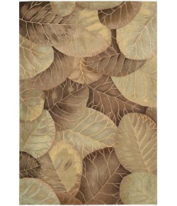 Nourison Tropics - Ts12 Brown Green Area Rug 7 ft. 6 X 9 ft. 6 Rectangle