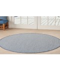 Nourison Courtyard Ivory Blue COU01 5 ft. Round Rug