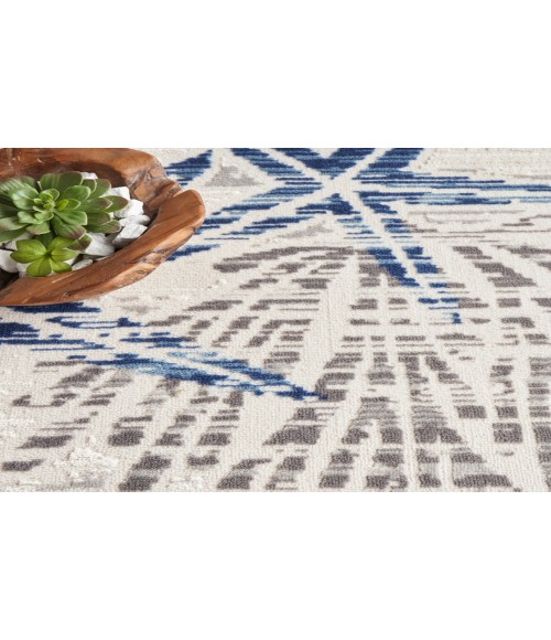 Nourison Pompeii Ivory Grey Blue Rug PMP04 9 ft. X 12 ft. Rectangle - Rugs Town Nourison Pompeii Ivory Grey Blue PMP04 9 ft. X 12 ft. Rectangle Rug