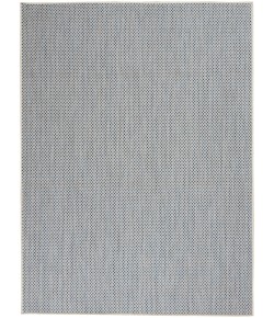 Nourison Courtyard - Cou01 Ivory Blue Area Rug 6 ft. X 9 ft. Rectangle