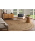 Nourison Natural Seagrass Natural NSG01 8 ft. Round Rug