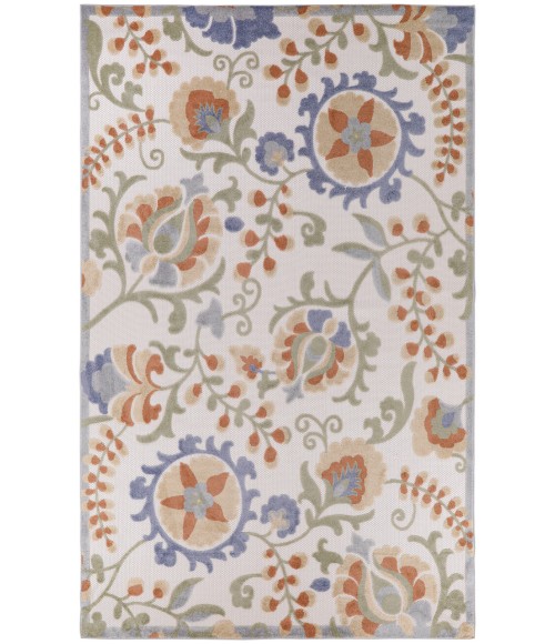 Nourison Aloha Ivory Blue Rug ALH17 9 ft. X 12 ft. Rectangle - Rugs Town Nourison Aloha Ivory Blue ALH17 9 ft. X 12 ft. Rectangle Rug