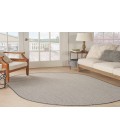 Nourison Courtyard Ivory/Charcoal COU01 5 ft. X 8 ft. Oval Rug