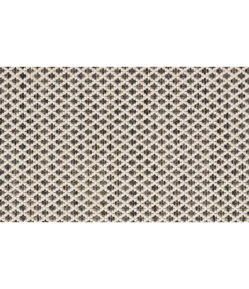 Nourison Courtyard Ivory/Charcoal COU01 5 ft. X 8 ft. Oval Rug