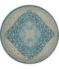Nourison TRANQUIL Area Rug Nourison Tranquil Round Area Rug TRA07-Ivory/Turquoise
