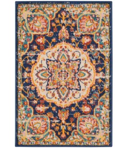 Nourison Passion - Psn22 Navy Multicolor Area Rug 1 ft. 10 in. X 2 ft. 10 in. Rectangle