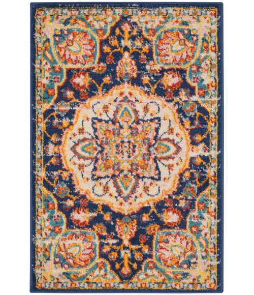 Nourison Passion Area Rug PSN22 Navy Multicolor