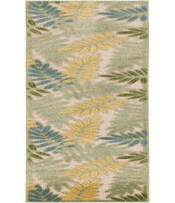 Nourison Aloha Green Multicolor ALH18 2 ft. X 6 ft. Rectangle Rug