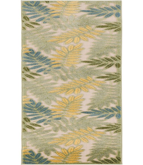 Nourison Aloha Green Multicolor ALH18 2 ft. X 6 ft. Rectangle Rug